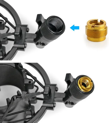 Miniatura 6 de YOUSHARES Soporte de choque AT2020, soporte de choque para micrófono reduce el ruido de vibración para Audio Technica AT2020 AT2035 ATR2500