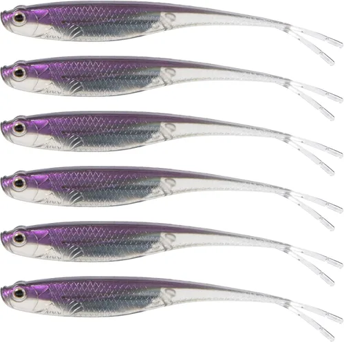 Miniatura 12 de Dr.Fish Señuelos de plástico suave, cebos de cola de horquilla suaves, cebos de natación suaves Jerk Shad de 3 a 4-3/4 pulgadas, cebos de pesca