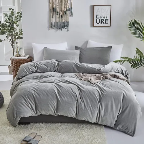 Miniatura 30 de Wellboo Juegos de Edredones Morados Tamaño King Ropa de Cama Morado Polvoriento Edredones de Algodón Modernos Lila Suaves Colchas para Mujeres Niñas