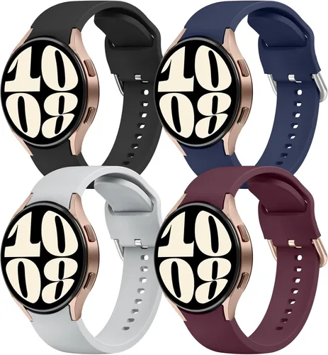 AK Correas compatibles con Samsung Galaxy Watch 7/6/5/4 - 1.575 pulgadas, 1.732 pulgadas, 1.772 pulgadas, correa deportiva de repuesto de silicona
