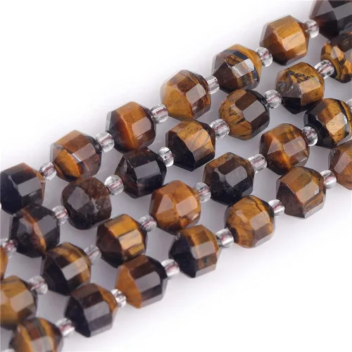 Miniatura 10 de JOE FOREMAN Cuentas de cristal facetadas a mano de ágata negra natural de 0.315 pulgadas (0.315 in), piedra de energía curativa para hacer joyas