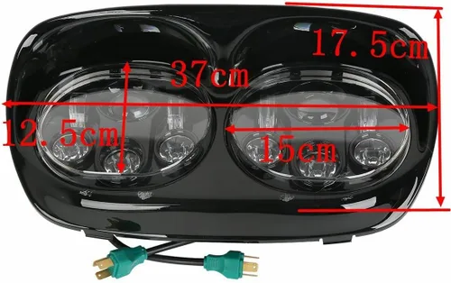 Miniatura 8 de TCMT Carenado exterior interior y proyector de faros delanteros LED dual de 5.75 pulgadas para modelos Harley Road Glide FLTR 1998-2013 Road Glide