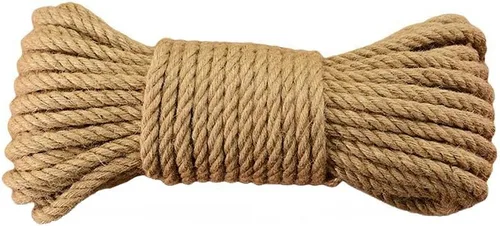 Miniatura 2 de Cuerda de yute natural, materiales de embalaje industrial, resistente, cuerda de yute marrón natural, cuerda de yute de 55 pies/55.8 ft para artes