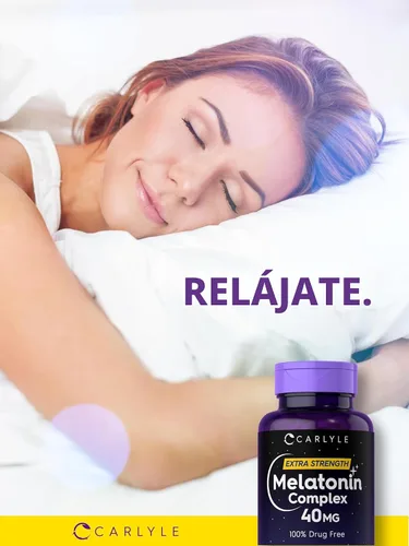 Miniatura 7 de Carlyle Complejo de melatonina de 40 mg 150 tabletas de disolución rápida Soporte extra fuerte con ashwagandha y manzanilla Vegetariano, sin