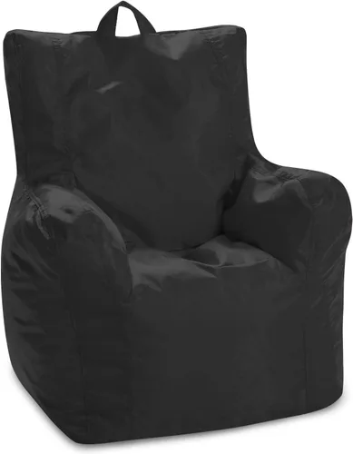 Miniatura 133 de Posh Beanbags - Sillón puff grande, 38 pulgadas, color azul rey sólido Nylon suave - Azul real