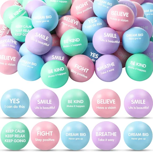 Miniatura 14 de Liliful 48 bolas motivacionales para el estrés, bolas inspiradoras a granel para adultos, alivio de la ansiedad, juguetes para la ansiedad, regalos