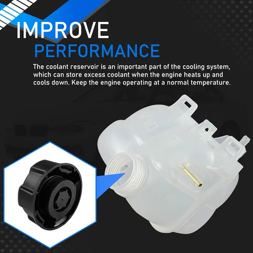 Miniatura 3 de Depósito de Rebosamiento de Refrigerante del Radiador del Motor con Tapa Compatible con BMW i3/i3s i8 118i 318i Mini Cooper/Cooper Countryman/Cooper