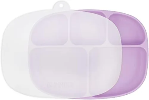 Miniatura 39 de Bumkins Plato de succión para niños pequeños y bebés, cubierta de plato con agarre dividido para bebés y niños, destete guiado por el bebé