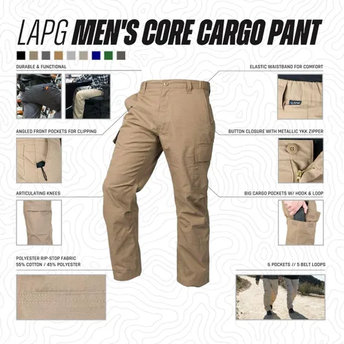 Miniatura 2 de LA Police Gear - Pantalón de trabajo ligero para hombre, tipo cargo