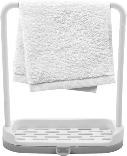Miniatura 9 de Toallero de cocina para encimera de cocina, soporte para trapo, soporte para trapo, barra desmontable de cocina, toallero, organizador de Gris