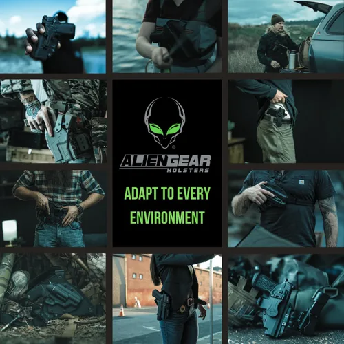 Miniatura 9 de Alien Gear Shapeshift Core Carry Pack Funda - Funda 4 en 1, IWB, Apéndice, Pala OWB y Correa OWB Incluidas - Transporte Cerrado y Abierto