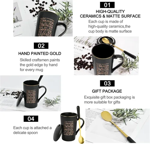 Miniatura 5 de YHRJWN Taza inspiradora – Always Remember You Are Braver Than You Believe, You Are Loved – Regalos para el cáncer para mujeres y hombres, regalos