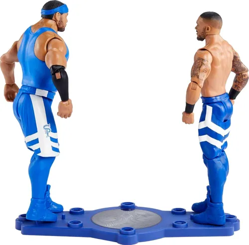 Miniatura 5 de Mattel WWE Championship Showdown - Juego de 2 figuras de acción y accesorios, serie #8 Angelo Dawkins vs Montez Ford Collectible, 6 pulgadas