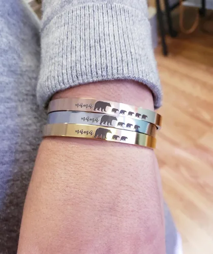 Miniatura 4 de Mama Bear Cuff Bracelet Mother's Day Gift
