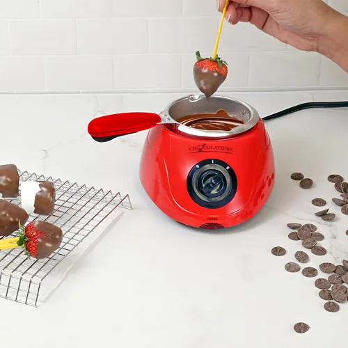 Miniatura 3 de Total Chef Juego de 32 ollas de fondue eléctricas, fuente de chocolate y caramelos, 8.8 oz (250 g) para hacer dulces, postres, ocasiones especiales