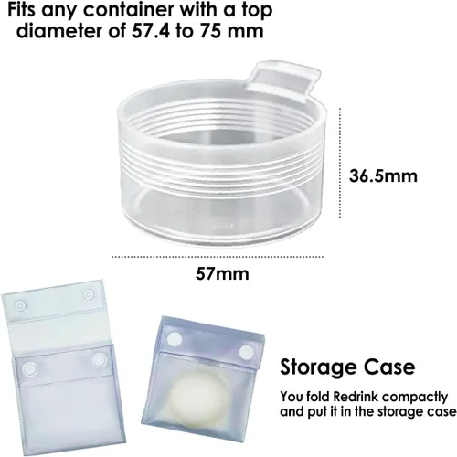 Miniatura 4 de Mochi a girl, Redrink, paquete de 2 tapas de silicona flexible para latas, tapón de tapa de soda transparente, para latas de alimentos y tarros, sin