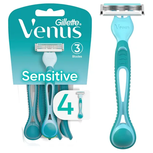 Gillette Venus Simply 3 rasuradoras desechables para mujeres sensibles 16 rasuradoras individuales (paquete de 4)