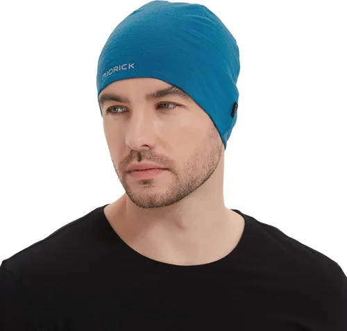 Miniatura 6 de Gorro de lana merina, gorra ligera para correr, transpirable, gorro de dormir para hombres y mujeres