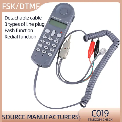 Miniatura 3 de C019 Teléfono Línea Telefónica Probador de Cable de Red Probador de Prueba a Tope Herramienta Liniero Juego de Cable con Conectores y Carpintero