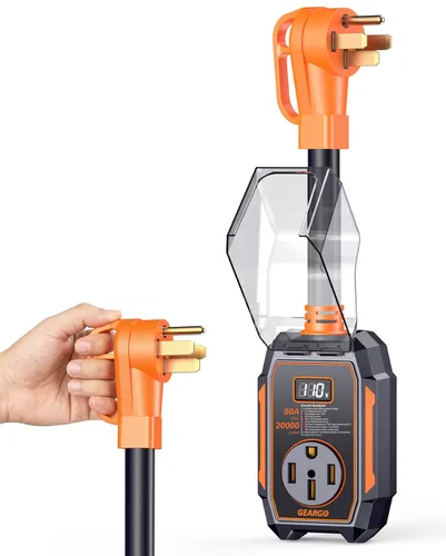 Miniatura 12 de GEARGO Protectores contra sobretensiones RV de 30 amperios, 12000 julios, analizador de circuitos de RV, protección contra sobretensiones IP68