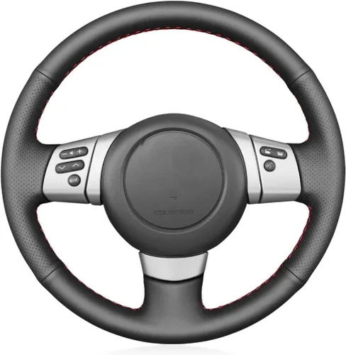 Miniatura 9 de Funda para volante de cuero negro personalizado con fibra de carbono para Toyota FJ Cruiser 2007 2008 2009 2010 2011 2012 2013 2014, piezas