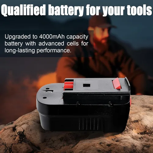 Miniatura 6 de 【Actualizado a 4000 mAh】Paquete de 2 baterías de repuesto HPB18 para batería Black and Decker de 18 V compatible con batería Black and Decker
