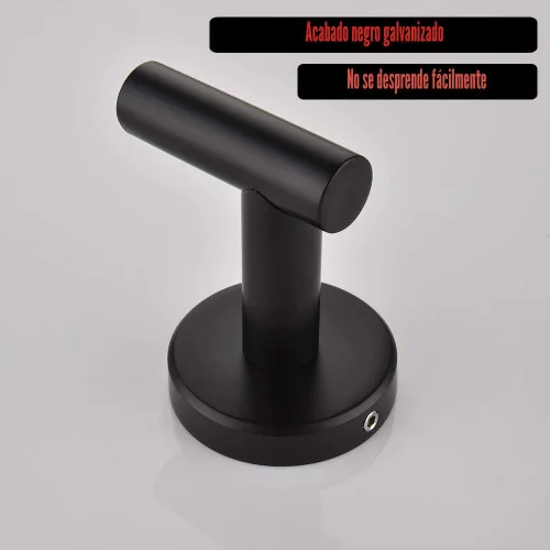 Miniatura 8 de JQK TH100-PB-P2 - Gancho negro para toallas de baño, cocina, garaje, montaje en la pared (paquete de 2), acero inoxidable 304 negro mate, TH100-PB-P2