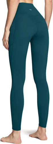 Miniatura 2 de TSLA - Pantalones de yoga con control de abdomen para mujer, leggings con cintura alta y prácticos bolsillos para correr, entrenamientos y practicar