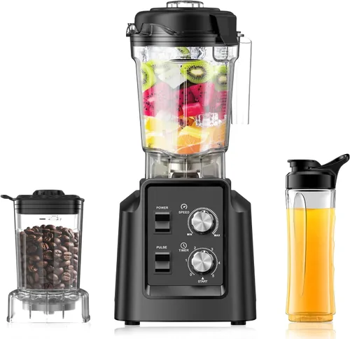 Licuadora para batidos, licuadoras profesionales de encimera con autolimpieza, trituración de hielo y frutas congeladas, tarro apto para