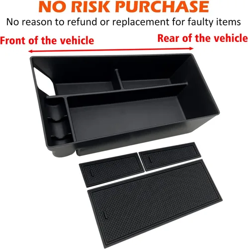Miniatura 4 de Compatible con Ford Mustang Mach-E 2021 2022 2023 2024 Accesorios Organizador de Consola Central Caja de Almacenamiento Interior Bandeja