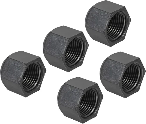 Miniatura 12 de PATIKIL Tapón de plástico de 5/8 pulgadas, rosca hembra 7/8-14UNF, 5 piezas de 45 grados SAE Flare tubo de montaje de válvula tapón para aire