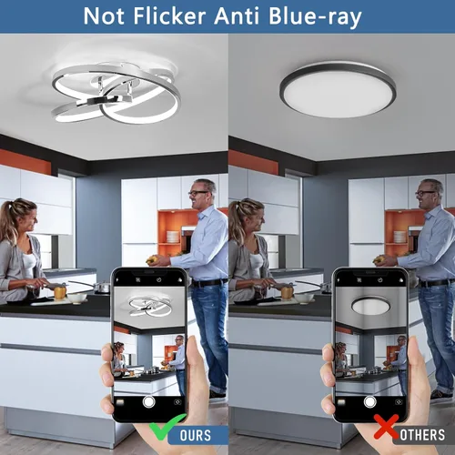 Miniatura 3 de Lámparas de Techo LED, 36W Lámpara de Techo LED Moderna de Montaje al Ras, Blanco Frío 6000K Luces de Techo Cercanas al Techo para Pasillo