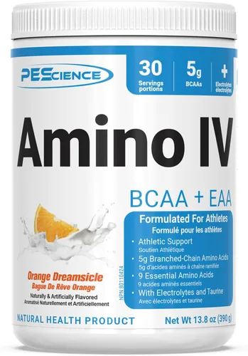 Miniatura 9 de PEScience Amino IV, manzana verde agria, 60 cucharadas, BCAA y polvo EAA con electrolitos
