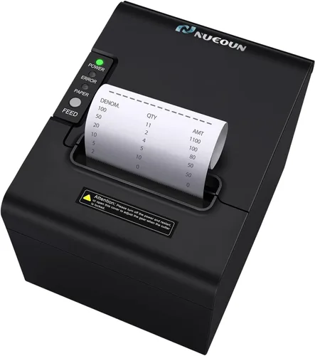 Miniatura 2 de NUCOUN Máquina mezclada plata del contador del dinero de la denominación VC-7 y impresora térmica del recibo VCP-80 262.5 ft m