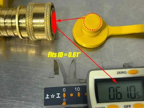Miniatura 2 de MENSI Propano/gas natural LP de desconexión rápida conectar tapa de polvo de 3/8 pulgadas utilizado para propano adaptador rápido conectar no 9.52 mm