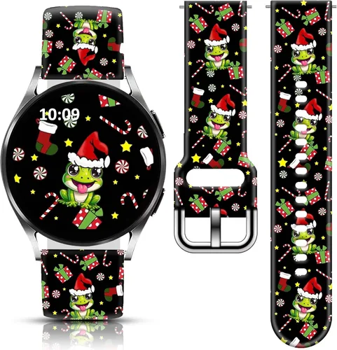 Miniatura 17 de 20mm Banda de reloj para festividades de Navidad, Halloween y Acción de Gracias Compatible con Samsung Galaxy Watch 7/6/5/4 de 40 mm, 44 mm/Watch 6