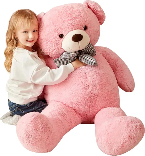 Miniatura 12 de IKASA Oso de Peluche Gigante Animal de Peluche Juguete de Felpa, 47 pulgadas Grande Lindo Jumbo Juguetes Suaves, Enorme Gran Esponjoso Gordo Negro