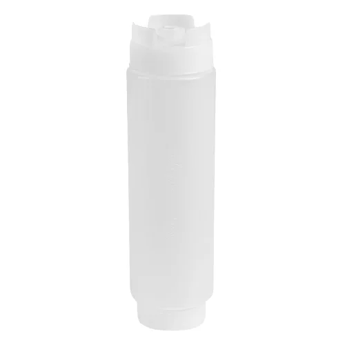 Miniatura 2 de Restaurantware First In First Out - Botella exprimible de condimentos de 16 onzas, 6 tapas rellenables, botella de presión FIFO - Punta dispensadora