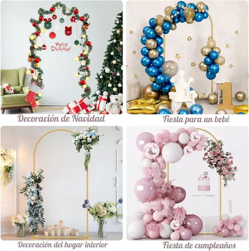 Miniatura 6 de Soporte de Arco de Boda de Metal de 6.6 Pies Dorado Cuadrado Marco de Fondo Arqueado para Fiesta Ceremonia Cumpleaños Nupcial Baby Shower Jardín