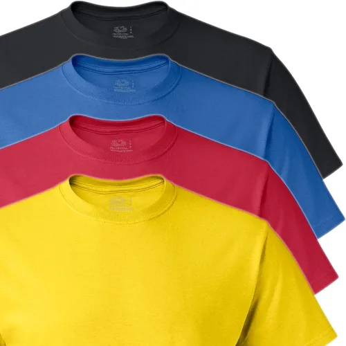 Miniatura 6 de Fruit of the Loom Crew Pack - Camiseta para hombre, L, Assorted Primary