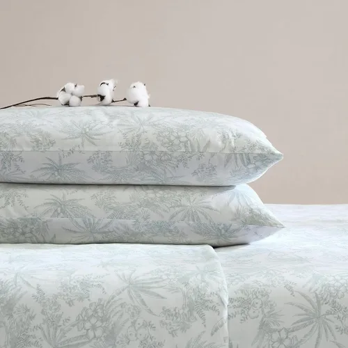 Miniatura 106 de Tommy Bahama - Juego de sábanas tamaño King, ropa de cama de percal 100% algodón con una sensación crujiente y fresca, sábanas con sábana bajera