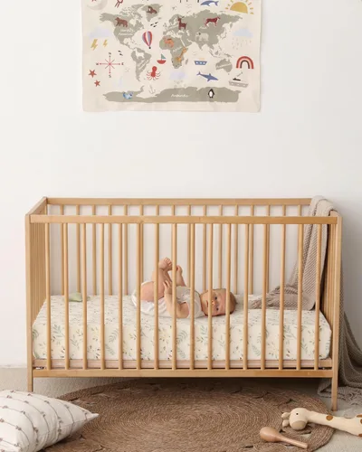 Miniatura 97 de Blissful Diary Sábanas de muselina para cuna para niñas, sábana de bebé de algodón suave bohemio para colchón de cuna estándar de 52 x 28 pulgadas