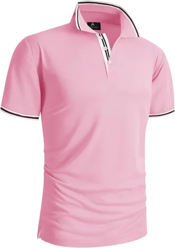 Miniatura 3 de ZITY Camiseta polo de manga corta para hombre, para golf, tenis