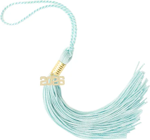Miniatura 664 de Borla de graduación Aqua 2022, todos los colores escolares disponibles, fabricada en Estados Unidos