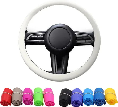 Miniatura 15 de Protector de Volante de Silicona Fresco Antideslizante, Funda Protectora de Volante, Funda Antideslizante para Volante de Coche, Funda de Volante