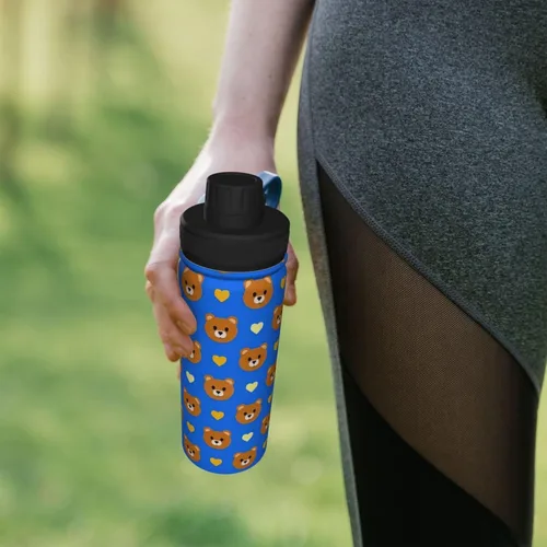 Miniatura 7 de Bear Llove Insulated Stainless Steel Kettle Print Funny Water Bottle Insulated Ideal for Sports and Travel