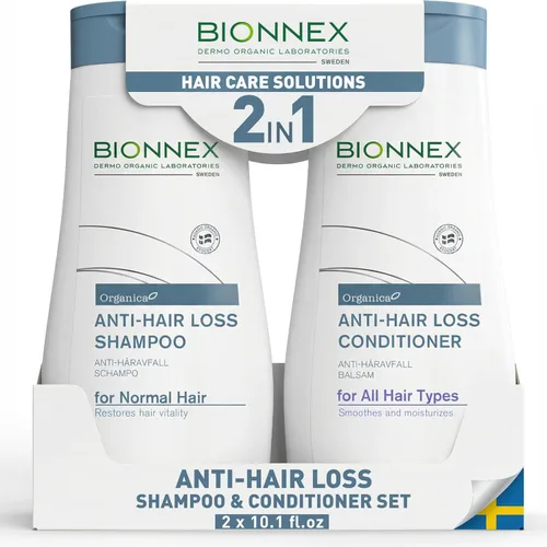 Juego de champú y acondicionador anticaída de cabello, bloqueador DHT para adelgazamiento del cabello (2 x 10.1 fl oz) Tecnología BioTrust, champú