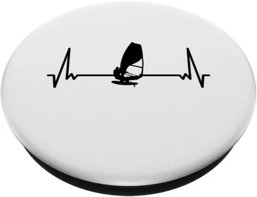 Miniatura 2 de Heartbeat Surfing Windsurfer Windsurf Windsurfing PopSockets MagSafe PopGrip for iPhone