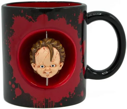 Miniatura 9 de Silver Buffalo Chucky Friends Til The End Scary - Taza de cerámica, 20 onzas