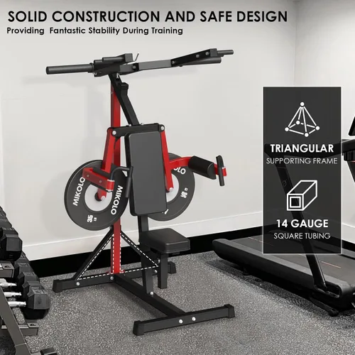 Miniatura 7 de Máquina de prensa de deltoides y hombro Mikolo, máquina de elevación lateral con asiento y respaldo ajustables, máquina de cuerpo superior